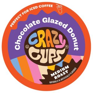 Cápsulas de café com sabor donut sabor chocolate 22 unidades CRAZY CUPS Marrom