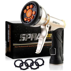 Bico de Mangueira Pulverizador 9 Padrões Ajustáveis SPRAYTEC Prateado