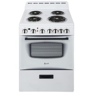 Fogão Elétrico Avanti ERU240P0W Design Compacto Capacidade com 4 Queimadores de Bobina Porta de Vidro emoldurada