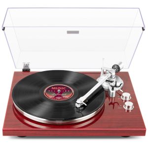 Vitrola Toca Discos 3 Velocidades sem fio com USB 45 RPM 1 110v 1 BY ONE 1 AD07US01 Vermelho