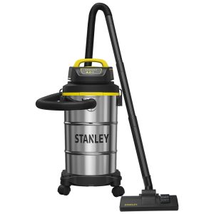Aspirador de Pó Úmido e Seco de 1895L 4CV Tanque em Aço Inox 110V 600W Stanley SL18130 Amarelo Prateado