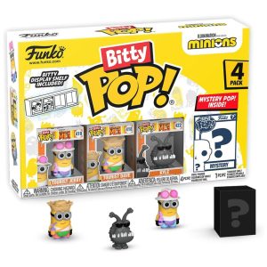 Kit Mini Minions Colecionáveis com Tourist Dave Tourist Jerry Kyle e Mystery Chase (Os Estilos Podem Variar) Funko Bitty Pop 73038