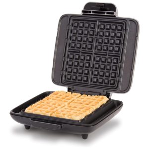 Máquina de Waffle 4 Fatias 1200W Antiaderente 110v DASH DNMWM400SL Cinza