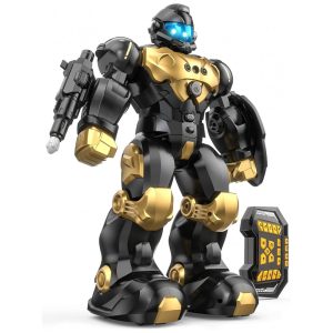 Robô Programável Inteligente Semour com Controle Remoto e Detecção de Gestos para Crianças Acima de 3 Anos Preto e Dourado