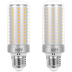 Pacote com 2 Lâmpadas de LED tipo Milho 40W Equivalente a 300W Ultra Brilhante 5000lm 3000K Branco Quente Lâmpada LED Base Média E26E27,HJFF