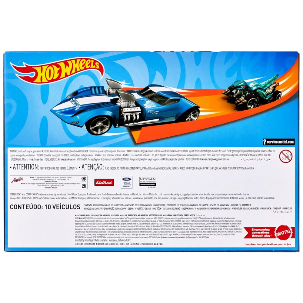 Conjunto de 10 Miniaturas de Caminhões Hot Wheels Escala 1:64 Modelos Modernos Vintage e Futuristas - Mix 2024 - Imagem 6