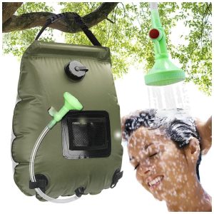 Chuveiro Portátil 20L com Bomba a Pressão e Mangueira para Acampamento KIPIDA Verde