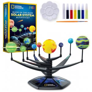 Kit Modelo 3D do Sistema Solar que Brilha no Escuro – Brinquedo Educativo STEM para Crianças Presente Criativo National Geographic