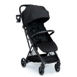 Carrinho de Bebê Ultra Compacto com Suspensão nas 4 Rodas Reclinação Multiposição e Porta-Copo Delta Children Preto