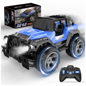 Carrinho de Controle Remoto 80 Min de Ação com Modo Off Road Automático DEERC DE42 Azul