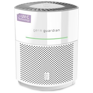 Purificador de Ar para Ambientes até 96m² com Filtro HEPA Sensor de Qualidade Luz UV-C e Saida de Ar em 360º 110V GermGuardian AC3000W Branco