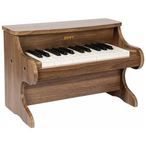 Piano de Madeira Infantil com 25 Teclas para Meninos e Meninas ZIPPY Marrom