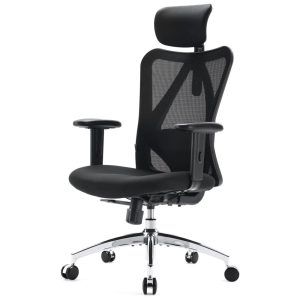 Cadeira de Escritório Ajustável Ergonômica com Apoio de Braço SIHOO M18 014 Preto
