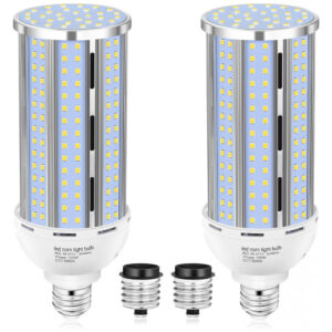 Kit com 2 Lâmpadas de Milho LED 100W, Luz do Dia 5000K, Equivalente a 1000W, Base E26/E39, Design sem Ventoinha, 15.800LM,XYCN