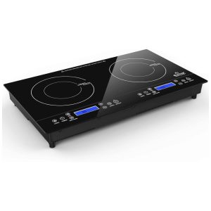 Cooktop de Indução Elétrico com 2 Queimadores Integrados e Controle Digital 110V 1800W Duxtop Preto