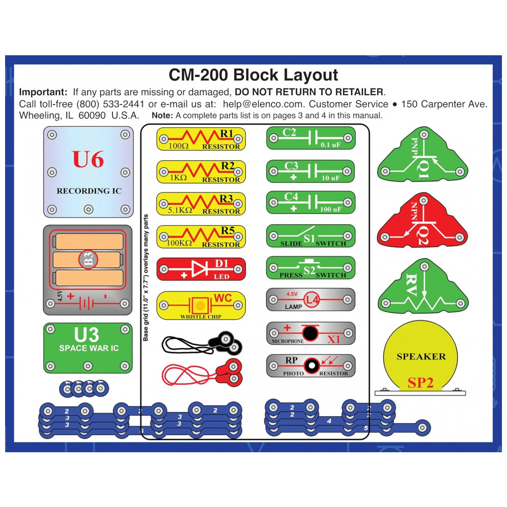 Snap Circuits 203 – Kit Educacional de Eletrônica com Mais de 200 Projetos para Crianças a Partir de 8 Anos - Imagem 9