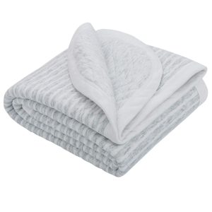 Manta de Algodão para Bebês Quente e Respirável NTBAY Jersey Cinza