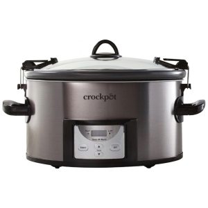 Panela de Cozimento Lento Programável Crock-Pot 662 litros com Revestimento Cerâmico Antiaderente e Design em Aço Inoxidável