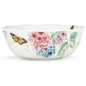 Tigela Elegante e Sofisticada com Capacidade de 2.1L Material de Porcelana e Formato Redondo LENOX 841012 Branca Colorida