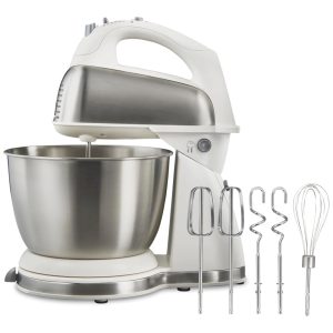 Mixer e Batedeira Hamilton Beach Clássica 4 Litros 6 Velocidades 290W Branca - Modelo 64655 290