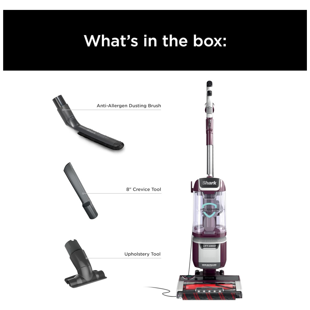 Aspirador Vertical Shark LA702 Rotator Pet LiftAway ADV com Tecnologia DuoClean PowerFins HairPro e Neutralizador de Odores Roxo Vinho com Sistema de Sucção Avançado - Imagem 11