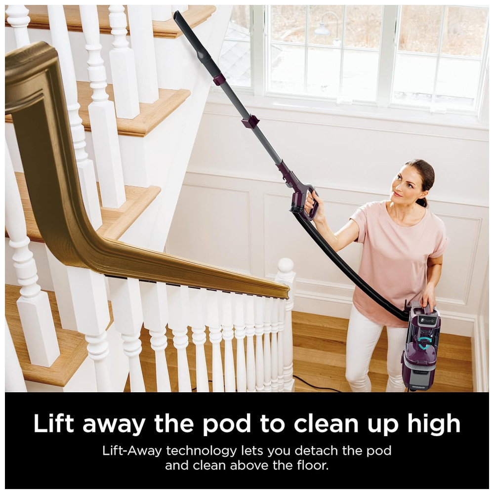 Aspirador Vertical Shark LA702 Rotator Pet LiftAway ADV com Tecnologia DuoClean PowerFins HairPro e Neutralizador de Odores Roxo Vinho com Sistema de Sucção Avançado - Imagem 3