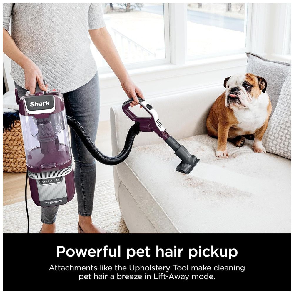Aspirador Vertical Shark LA702 Rotator Pet LiftAway ADV com Tecnologia DuoClean PowerFins HairPro e Neutralizador de Odores Roxo Vinho com Sistema de Sucção Avançado - Imagem 5