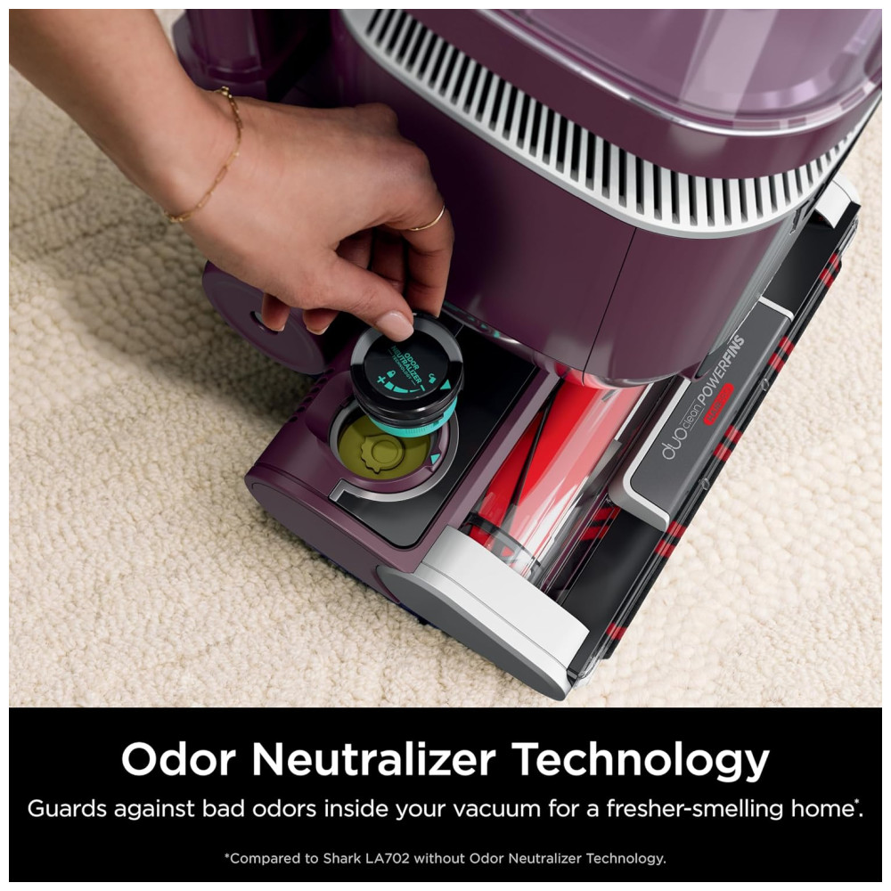Aspirador Vertical Shark LA702 Rotator Pet LiftAway ADV com Tecnologia DuoClean PowerFins HairPro e Neutralizador de Odores Roxo Vinho com Sistema de Sucção Avançado - Imagem 9