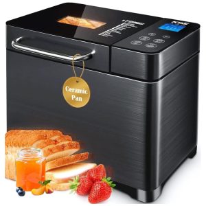 Panificadora Automática Pro Aço Inoxidável Pão XL 17 em 1 3 Tamanhos 3 Cores Pão 110v KBS New Model Bread Machine Preto