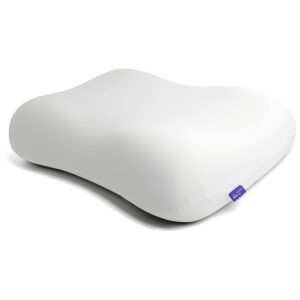Travesseiro Ergonômico Formato Cervical Ortopédico Anti Frizz com Capa Lavável  C CUSHION LAB Branco