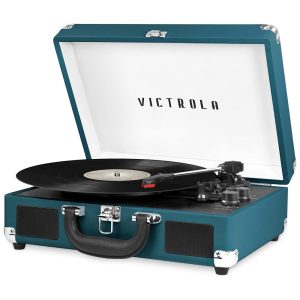 Vitrola Toca Discos 3 Velocidades com USB 45 RPM 110v VICTROLA VSC 550BT BCL Azul