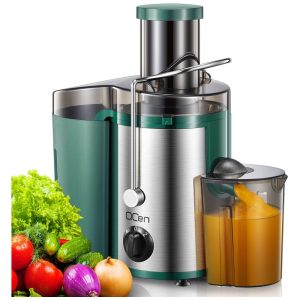 Centrifuga de Frutas em Aço Inoxidável com Bocal Largo 110V 500W QCen Verde