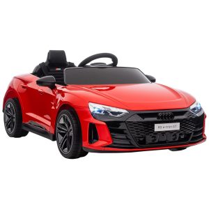 Carro Elétrico Infantil a Bateria 12V com Música Luzes Buzina e Sistema de Suspensão Aosom Kids Vermelho