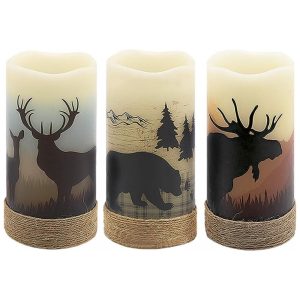 Vela LED com Temporizador de 6H para Decoração Natalina 2 Un