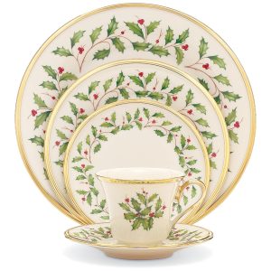 Aparelho de Jantar Natal com 5 Peças Formato Redondo e Material de Porcelana LENOX 146590600 Colorido
