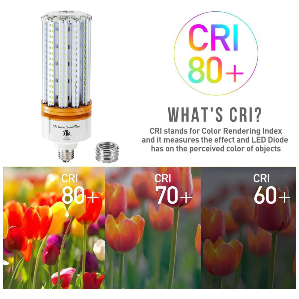 Lâmpada de Milho LED Equivalente a 1000W, 100W, 15000 Lúmens, Luz Branca Natural 5000k, Base Média E26/E39, CA New Sunshine - Imagem 5