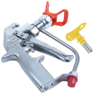 Pistola de Pintura Airless 5000 PSI Prata Pulverizador de Tinta com Bico 517 Alta Pressão Ideal Para Pintura Precisa EficienteJOLINO.