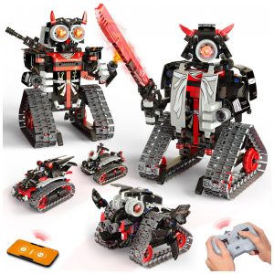 Kit robô samurai 5 em 1 Opmind com 419 peças app e controle remoto construção STEM para crianças a partir de 6 anos