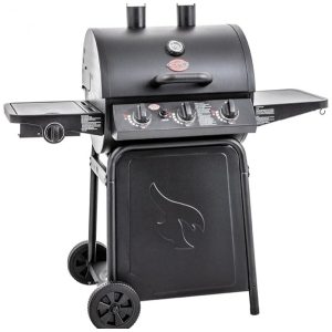 Churrasqueira a Gás Char-Griller Grillin Pro 3 Burner em Preto com 40.800 BTU Grades de Ferro Fundido e Racks de Aquecimento