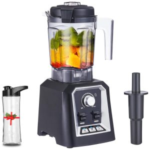 Liquidificador Profissional 2L com Garrafa Portátil de 600mL 110V 2200W Biolomix Preto