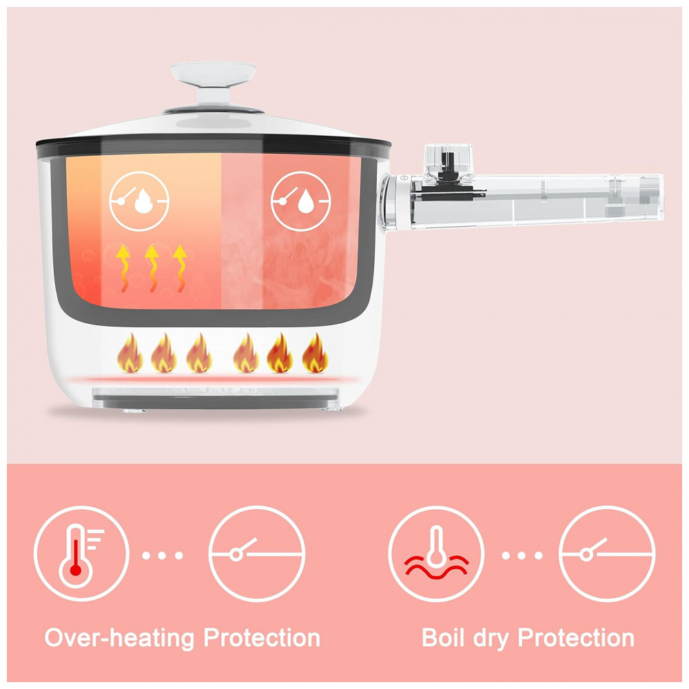 TopWit Hot Pot Elétrico 15L Rosa com Controle Duplo de Potência e Revestimento Antiaderente - Imagem 6