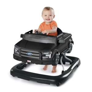 Ford F-150 4 em 1 AGate Black Baby Activity Center Push Walker com o volante interativo removível. 6 meses e uma ágata