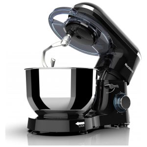 Batedeira Com Tigela Aço Inoxidável 6L 6 Velocidades 660W 110v NURXIOVO SM 1518 Preto