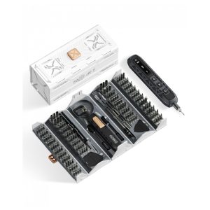 Kit de Chaves de Fenda Elétrico de Precisão ALIVGOOD 181 Peças Dourado 3 Torques 37V 162 Bits Magnéticos