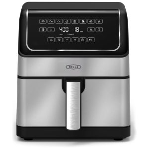 Fritadeira Elétrica Airfryer 75L com Tecnologia TurboCrisp Cesto Antiaderente e Desligamento Automático 110V 1750W BELLA Preto e Preto
