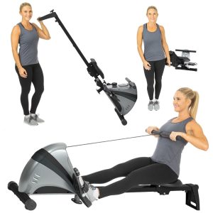 Aparelho Remador Magnético com Bluetooth para Treino em Casa VIVE Cinza