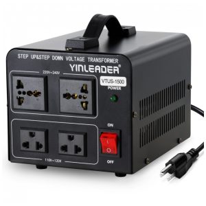Transformador de Energia 1500W Converta 220V 230V 240V para 110V 120V ou 110V para 220V Yinleader Preto