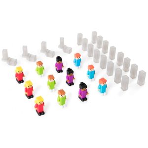 Kit de expansão IO Blocks Center Guidecraft com 32 peças plásticas para complementar construções STEM infantis