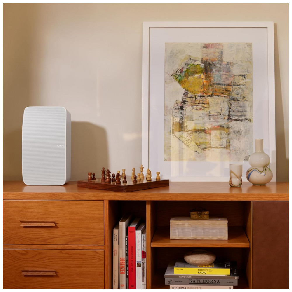Sonos Five Alto-Falante Wireless de Alta Fidelidade com Som Estéreo, Entrada Auxiliar, Trueplay, Wi-Fi, Ethernet, Acabamento Fosco – Branco - Imagem 7