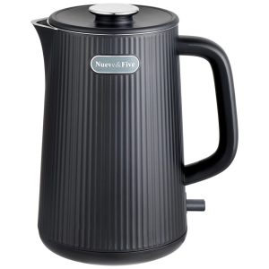 Chaleira Elétrica Nueve&Five 1.7L Chaleira Elétrica de Parede Dupla Desligamento Automático 1200W em Aço Inoxidável 304 - Preto